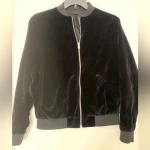 The Kooples Velvet Bomber Jacket Large